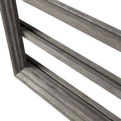 Impresión de madera gris vintage de 5 capas de moneda de desafío quemada