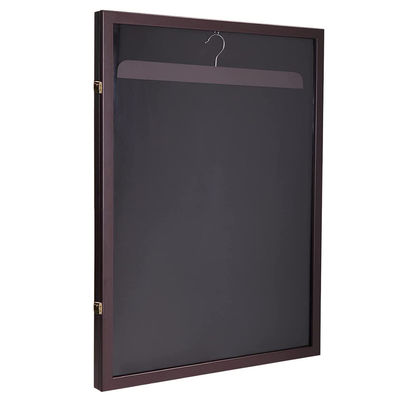Cuadro de pantalla de recuerdos de uniforme montado en la pared caja de sombra con tapa de protección acrílica