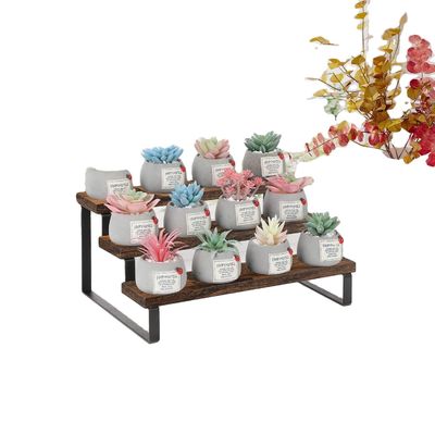 Función de soporte de pantalla de madera Ahorrar espacio 3 Niveles Cuenta de cocina organizador de rack de especias