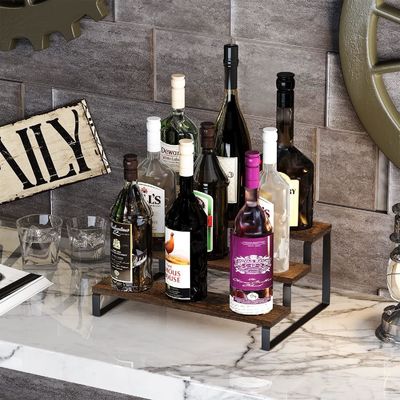 Función de soporte de pantalla de madera Ahorrar espacio 3 Niveles Cuenta de cocina organizador de rack de especias