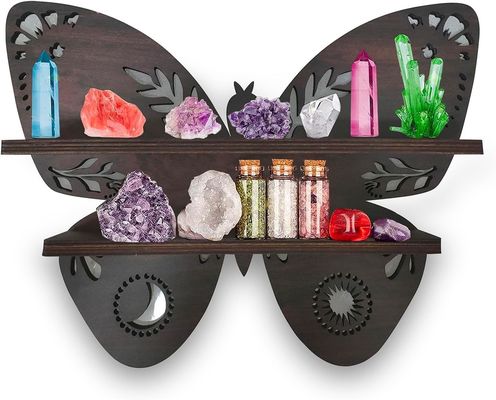 Contenedores de almacenamiento de diseño moderno para mariposas de madera pared estanterías flotantes en madera