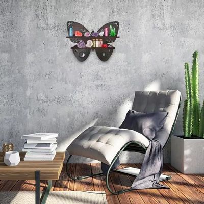 Contenedores de almacenamiento de diseño moderno para mariposas de madera pared estanterías flotantes en madera