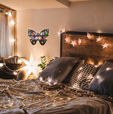 Contenedores de almacenamiento de diseño moderno para mariposas de madera pared estanterías flotantes en madera