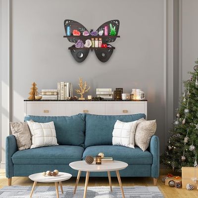 Contenedores de almacenamiento de diseño moderno para mariposas de madera pared estanterías flotantes en madera