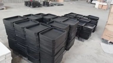 202406 bandeja negra de madera para servir material de madera de acacia bandeja de madera personalizada con asas