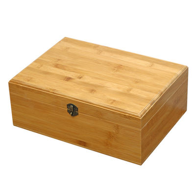 Logotipo personalizado aceptable Eco-amigable Rectángulo de bambú de madera 13x9x5cm Caja de almacenamiento