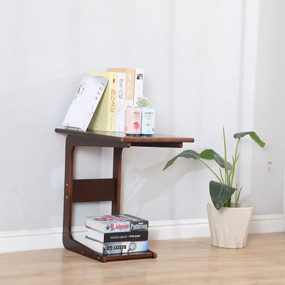 Tabla de café de madera moderna de madera de pino curvada de madera sólida para el salón o el dormitorio