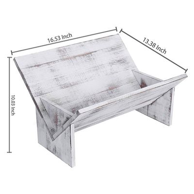 Revista de madera Libro Archivos Álbumes Display Estilo Retro Organizador Decoración de estanterías de pared