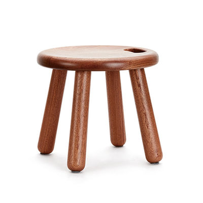 Embalaje de correo N Diseño moderno Taburete redondo pequeño de madera para cocina Sala de estar Decoración del hogar Taburete de muebles
