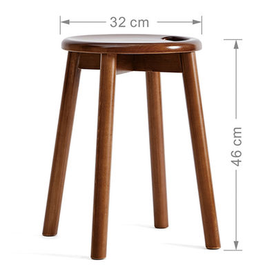 Embalaje de correo N Diseño moderno Taburete redondo pequeño de madera para cocina Sala de estar Decoración del hogar Taburete de muebles