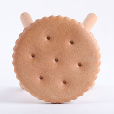 Embalaje de correo N Diseño moderno Taburete redondo pequeño de madera para cocina Sala de estar Decoración del hogar Taburete de muebles