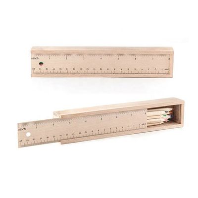 12 lápices de colores Caja de lápiz de madera para papelería estudiantil Pedido personalizado Aceptado