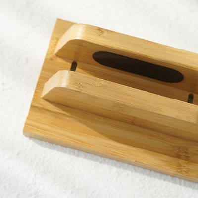 Diseño funcional Soporte de soporte de portátil de bambú con muelle ajustable encaja en todos los MacBook Multifuncional