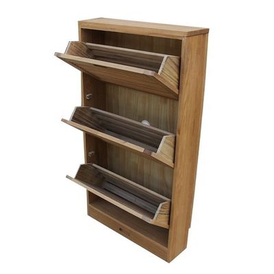 El armario de almacenamiento del estante de zapatos de madera es la adición perfecta a cualquier mobiliario de la sala de estar