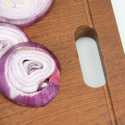 Tabla de corte de madera sólida funcional con mango de tamaño personalizado Impresión sostenible quemada