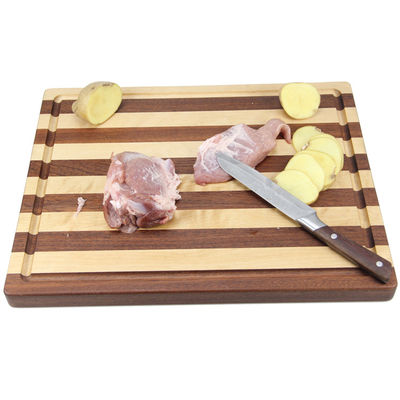 Tamaño personalizado utensilios de cocina tabla de corte de madera sólida multifuncional con mango