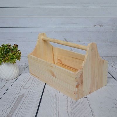 Logotipo personalizado aceptable e impresión grabado con láser caja de herramientas de madera para almacenamiento de artesanías