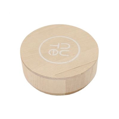 Europa Vitalucks Caja de cilindro de madera pequeña pintada de color claro