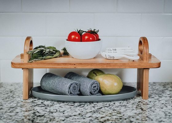Logotipo personalizado Elegante decoración de casa hecha a mano Estante organizador tablero de queso