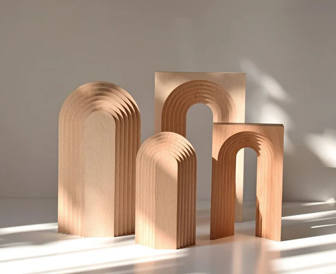 Diseño moderno Decoración de la casa de madera a medida Ilustración gráfica Art Decoración de arcos Escultura