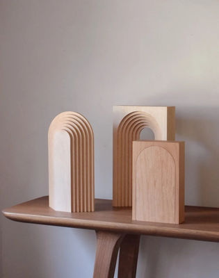 Diseño moderno Decoración de la casa de madera a medida Ilustración gráfica Art Decoración de arcos Escultura