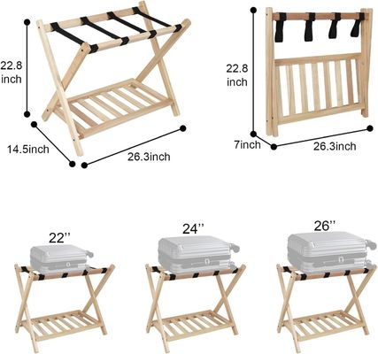 Muchos portaequipajes plegables de 2 niveles con estante y cinturones de nylon de uso pesado