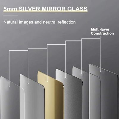 Espejo de pared enlazado de madera para el baño Marco de madera maciza Rustico de la granja Espejo de la vanidad