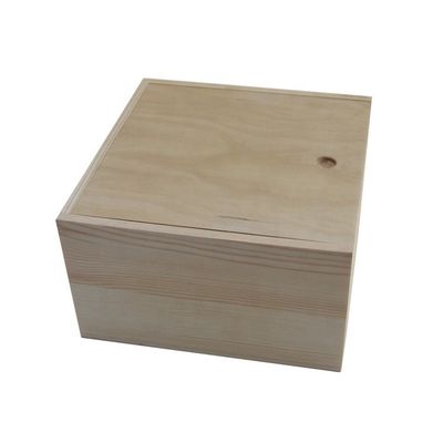 Cajas personalizadas de color natural sin terminar de madera para personalizar el logotipo