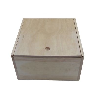 Cajas personalizadas de color natural sin terminar de madera para personalizar el logotipo