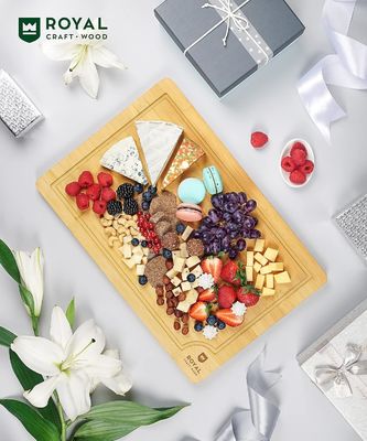 Servicio personalizado 18X12 pulgadas tabla de corte de madera de bambú de madera sostenible de color plano