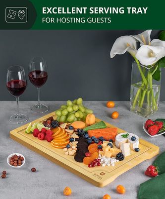 Servicio personalizado 18X12 pulgadas tabla de corte de madera de bambú de madera sostenible de color plano