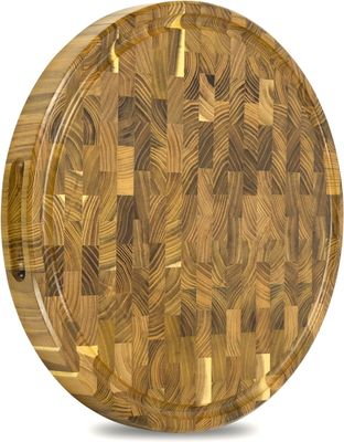 Servicio personalizado 15 pulgadas de madera de corte con diseño ecológico y ranura de jugo