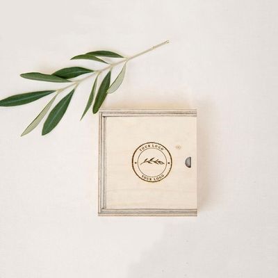 Cajas de regalo de madera de tamaño pequeño personalizadas con estructura de material de contrachapado ecológico