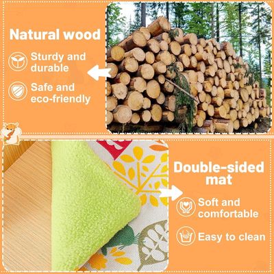 Escondido de conejillos de indias de madera robusta Casa de animales pequeña mejorada con escaleras y camarote