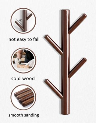 Colgador de decoración de pared de gancho de madera para dormitorio y baño detrás de puertas/función en paredes