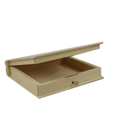 Caja de libros de madera hecha a mano para organizar y almacenar varios artículos personales