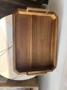 Diseños personalizados Tienda de madera rectangular de estilo rústico para mesa de café