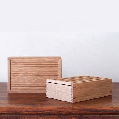 Caja de tapa deslizante de madera de color personalizable para tarjetas de visita en orden personalizado de color plano