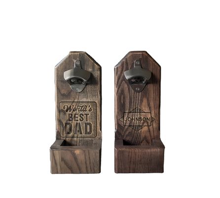 Abridor de botellas de cerveza de mango de madera Regalo ideal para novios con impresión de logotipo personalizado