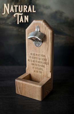 Abridor de botellas de cerveza de mango de madera Regalo ideal para novios con impresión de logotipo personalizado