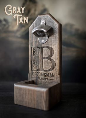 Abridor de botellas de cerveza de mango de madera Regalo ideal para novios con impresión de logotipo personalizado