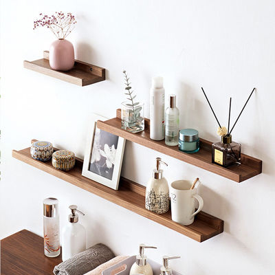 Estante flotante de madera sólida montado en la pared Gran cantidad para muebles de salón modernos