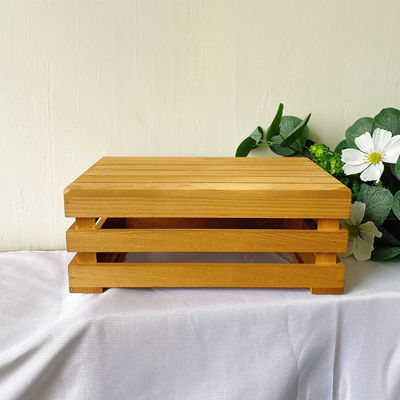 Conjunto de torta redonda de madera natural hecha a mano para bodas de 8 a 10 pulgadas