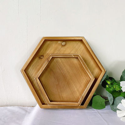 Conjunto de torta redonda de madera natural hecha a mano para bodas de 8 a 10 pulgadas