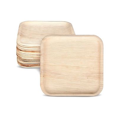 Fabricación de productos alimenticios y bebidas Placas de hojas de palma naturales desechables de 6' 8&quot; 10&quot; de forma cuadrada