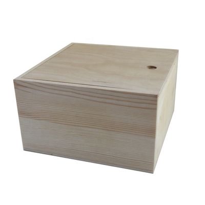 Caja de madera grande con tapa de diapositiva en color natural o personalizado