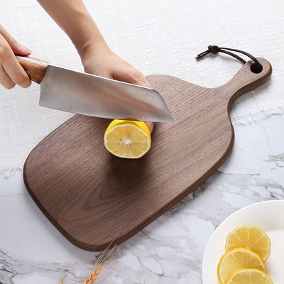 Tabla de corte de pan de queso de nuez hecha a mano bandeja de madera con diseño de equilibrio