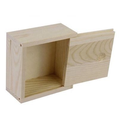 Paquete de regalo con tapa corredera Caja de madera con diseño personalizado y durabilidad
