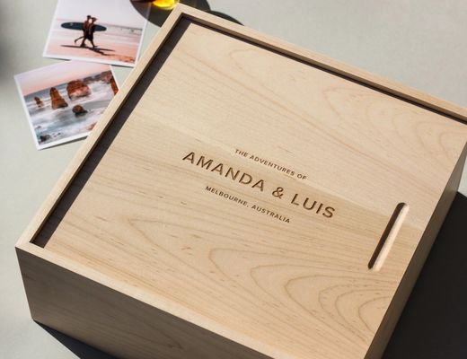 Caja de memoria personalizada minimalista moderna para recuerdos de logotipos personalizados y portaobjetos de almacenamiento