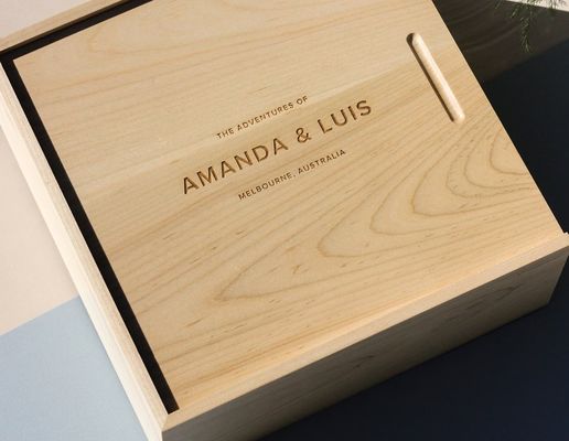 Caja de memoria personalizada minimalista moderna para recuerdos de logotipos personalizados y portaobjetos de almacenamiento